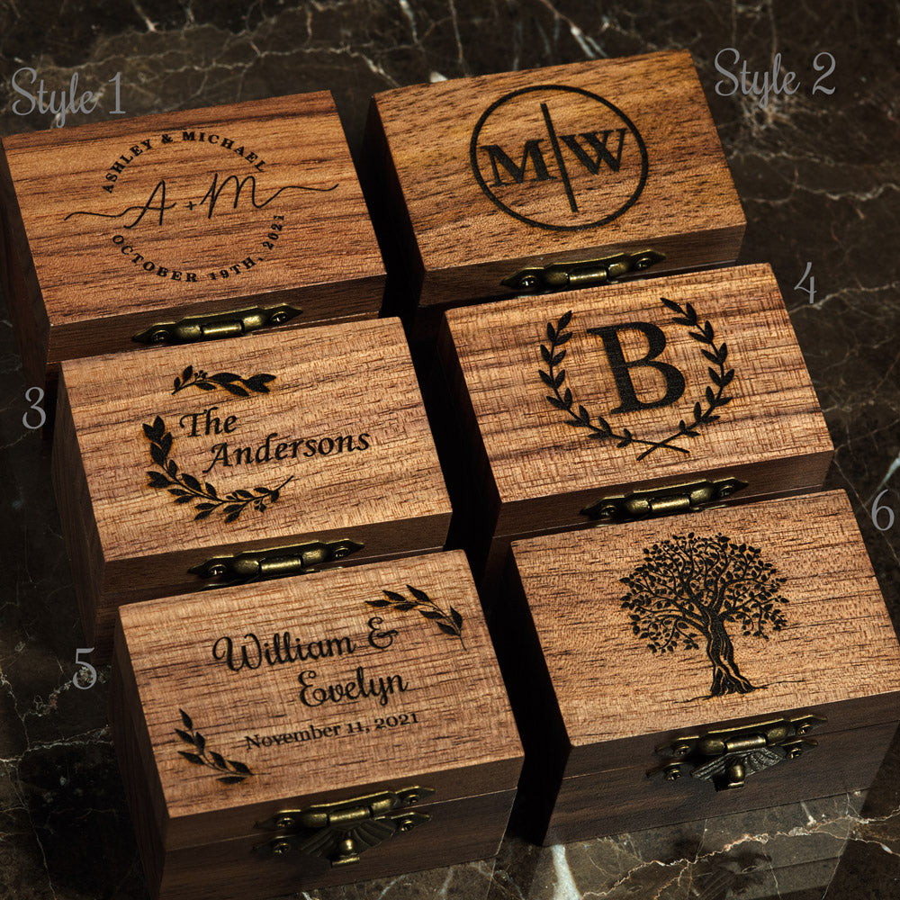 Wood Box Personalization Styles
